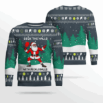 Funny Deck The Hall Pickleball Santa Ugly Christmas Sweater Charcoal – Moonbestprint