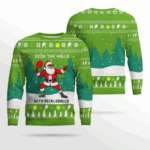 Funny Deck The Hall Pickleball Santa Ugly Christmas Sweater Chartreuse – Moonbestprint