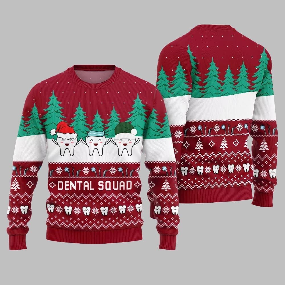 Funny Dental Squad Ugly Sweater 2026 Christmas - Moonbestprint