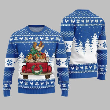Funny Festive Chicken Ugly Sweater 2026 Christmas - Moonbestprint