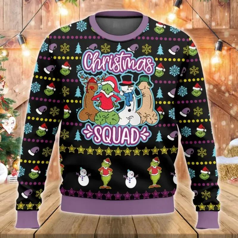 Funny Grinch Christmas Ugly Sweater, Grinch Holiday Sweater Moonbestprint