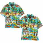 Funny Jesus Riding Dinosaurs Hawaiian Shirt – Moonbestprint
