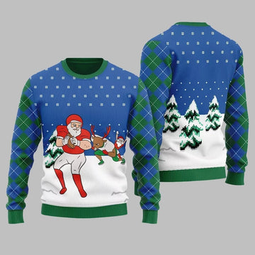 Funny Santa Football Ugly Sweater 2026 Christmas - Moonbestprint