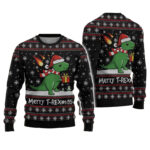 Funny Tree Rex Ugly Christmas Sweater – Moonbestprint