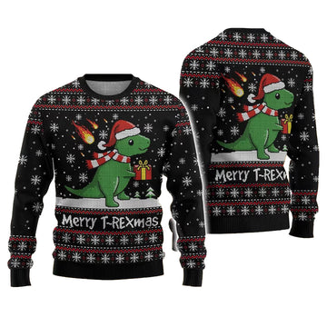 Funny Tree Rex Ugly Christmas Sweater – Moonbestprint