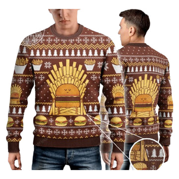Game Of Fries Burger Lovers Ugly Christmas Sweater – Moonbestprint