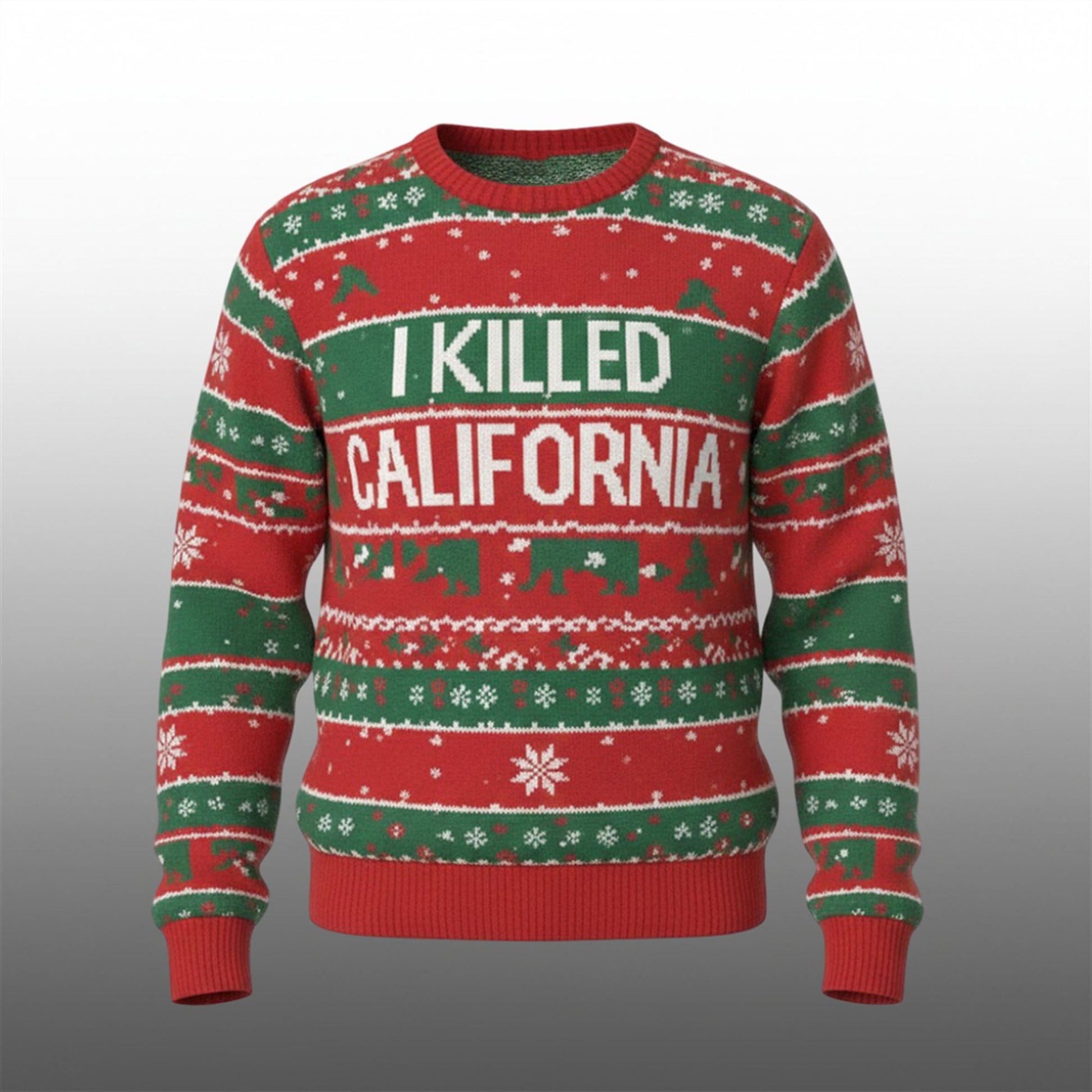 Gavin Newsom I Killed California Christmas Ugly Sweater - Moonbestprint