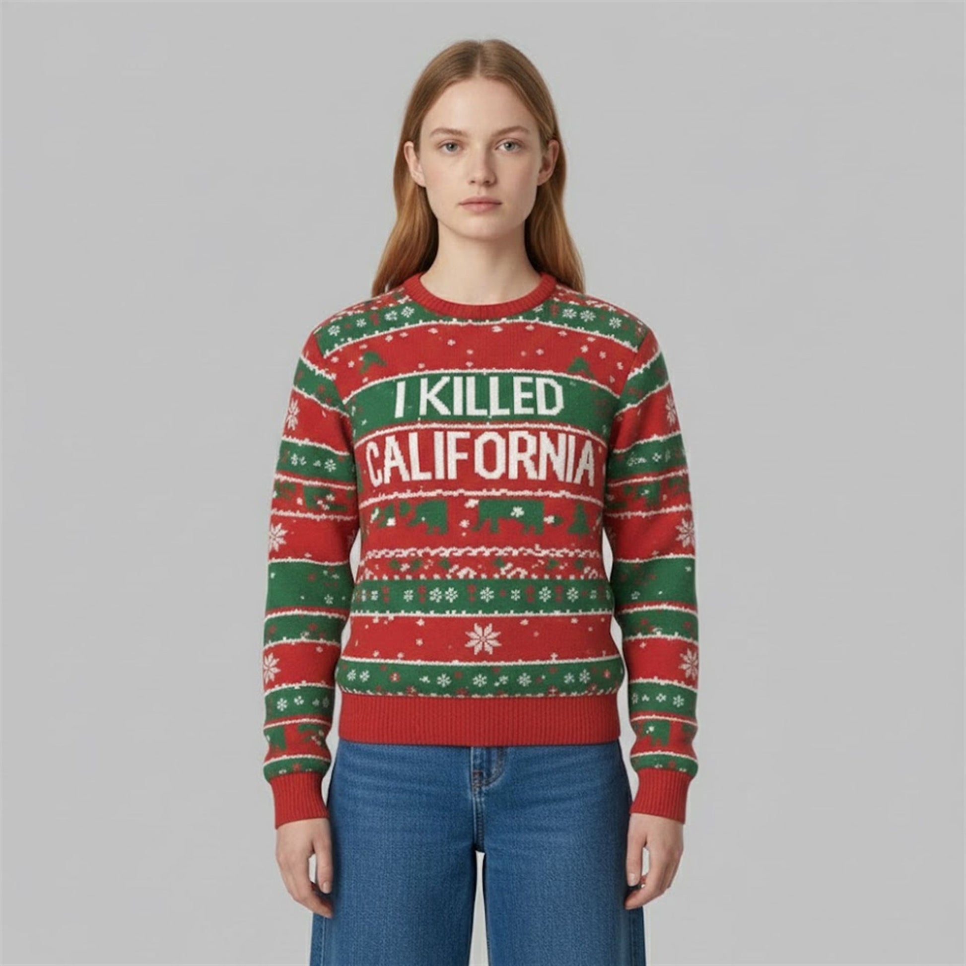 Gavin Newsom I Killed California Christmas Ugly Sweater - Moonbestprint