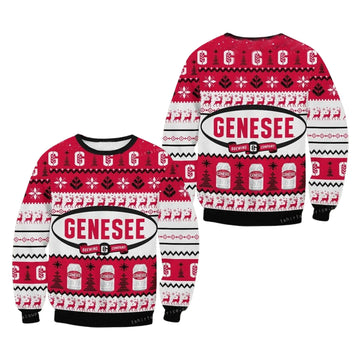 Genesee Brewing Company Chritsmas Ugly Christmas Sweater – Moonbestprint