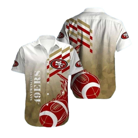 Geometric Game Day San Francisco 49ers Hawaiian Shirt - Moonbestprint