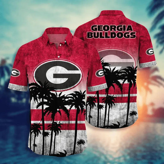 Georgia Bulldogs Aloha Hawaiian Shirt, NCAA Hawaiian Shirt Moonbestprint