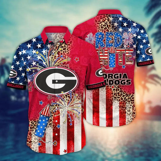 Georgia Bulldogs NCAA Aloha Hawaiian Shirt 1, NCAA Hawaiian Shirt Moonbestprint