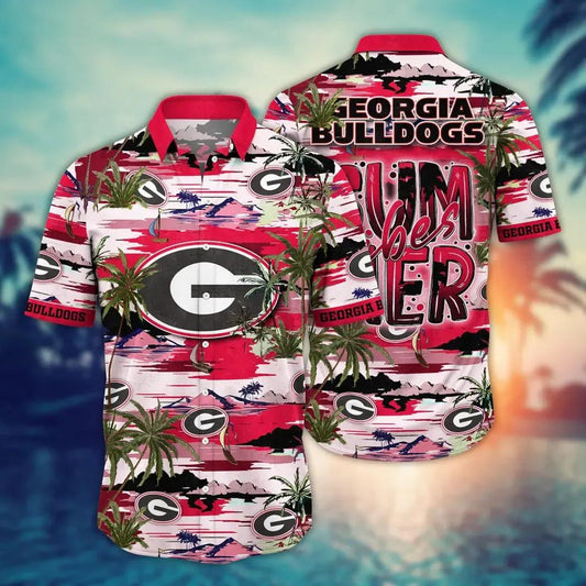 Georgia Bulldogs NCAA Flower Aloha Hawaiian Shirt 7, NCAA Hawaiian Shirt Moonbestprint