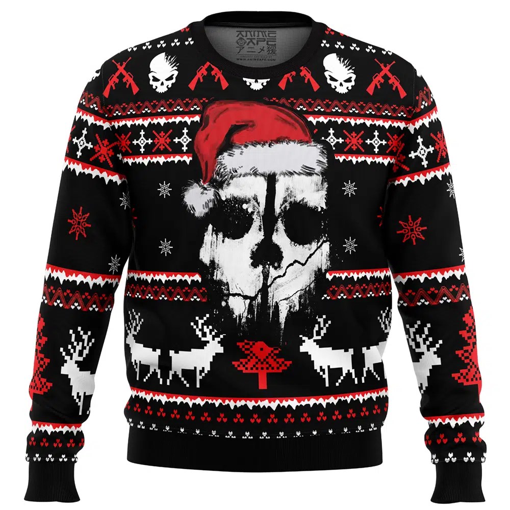 Ghost Call of Duty Ugly Christmas Sweater – Moonbestprint