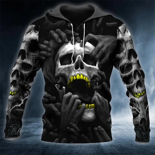 Ghost Hands Corpses Skull 3D Hoodie Moonbestprint