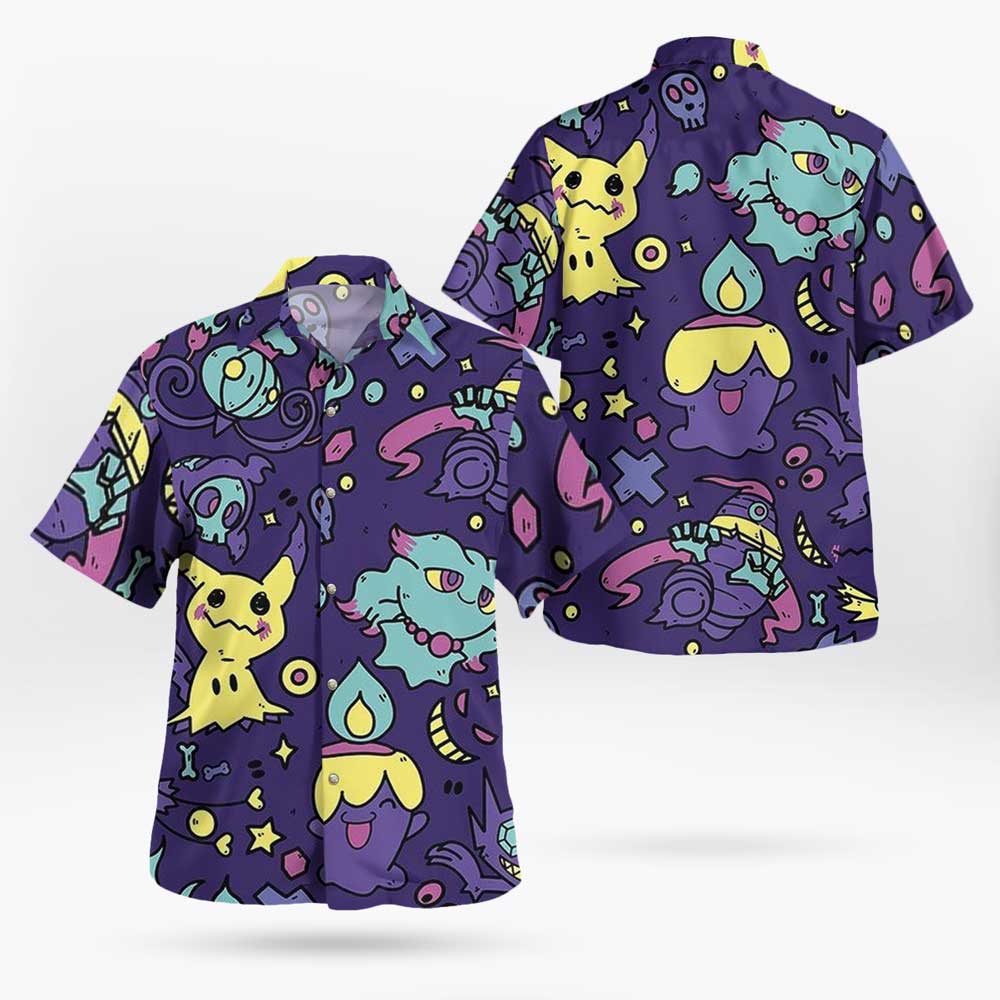 Ghost Pokemon Short Sleeve Hawaiian Shirt – Moonbestprint