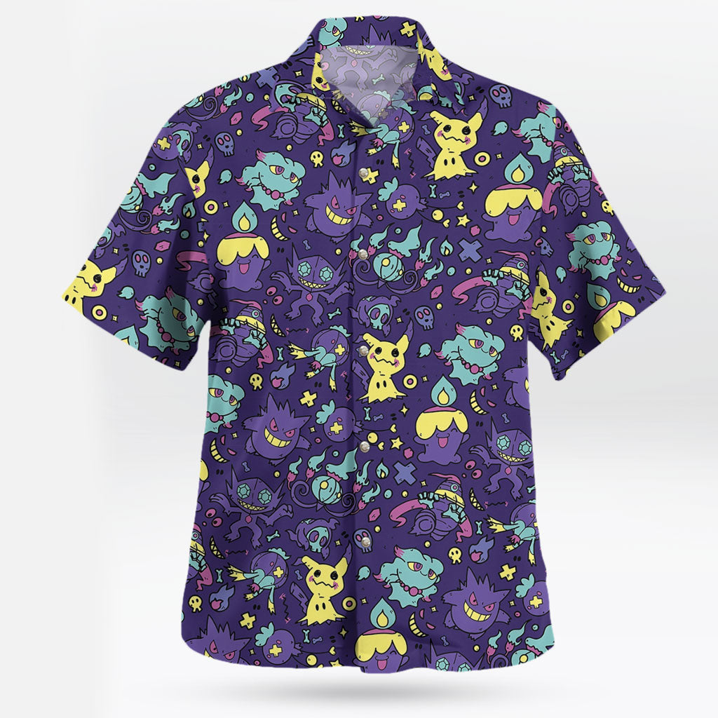 Ghost Pokemon Short Sleeve Hawaiian Shirt – Moonbestprint