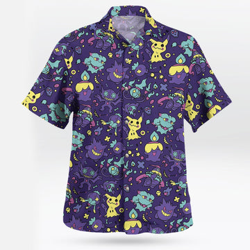 Ghost Pokemon Short Sleeve Hawaiian Shirt – Moonbestprint