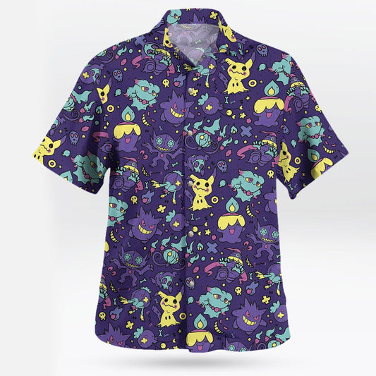 Ghost Pokemon Short Sleeve Hawaiian Shirt – Moonbestprint