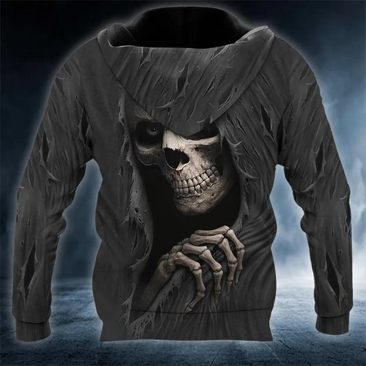 Ghost Smile Skull 3D Hoodie Moonbestprint