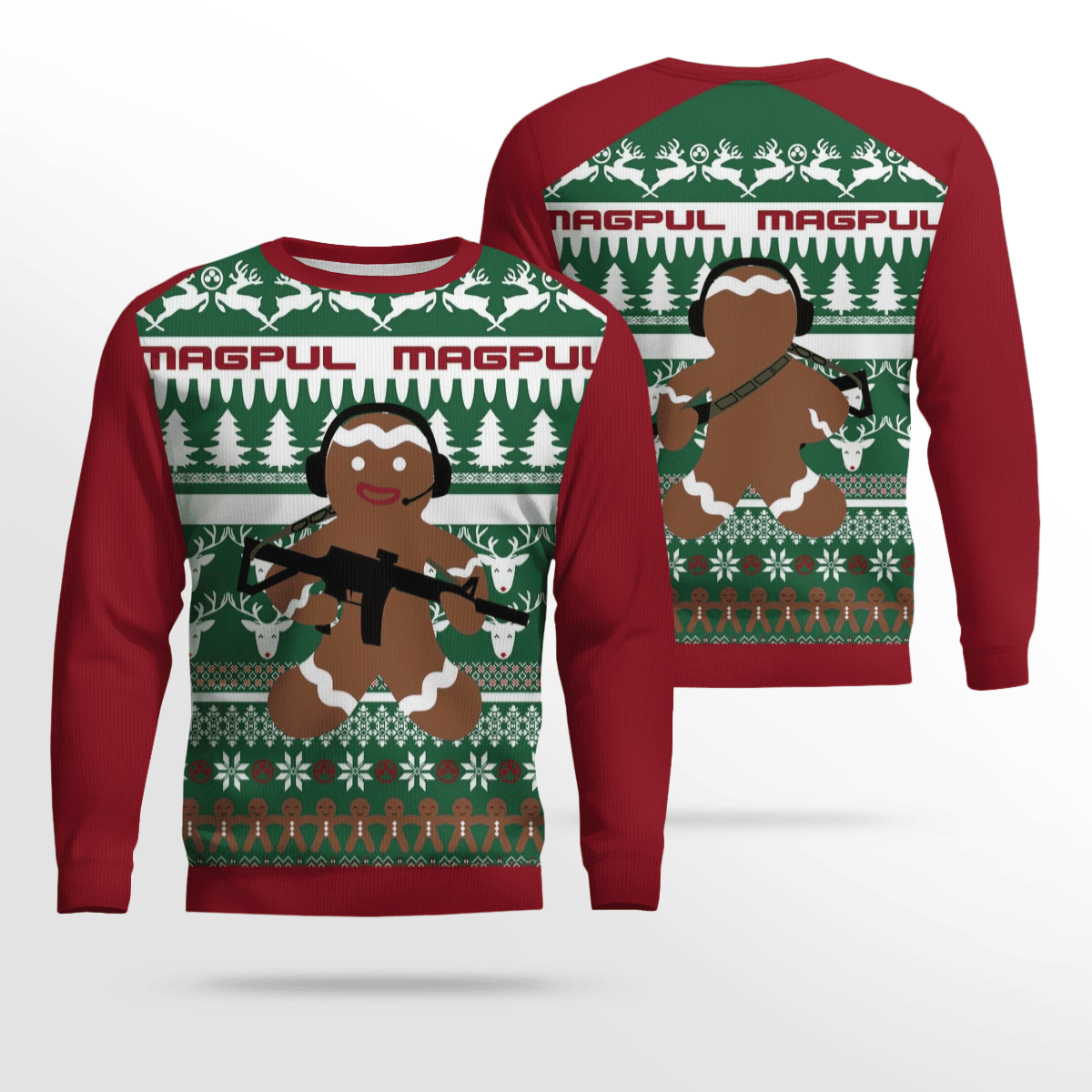 GingerBread Gun Ugly Christmas Sweater – Moonbestprint