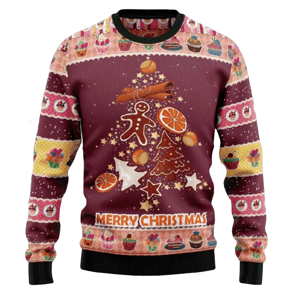 Gingerbread Christmas Tree Ugly Sweater – Moonbestprint