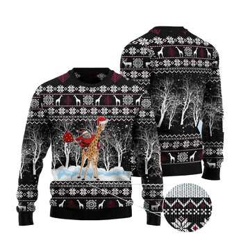 Giraffe And Santa Ugly Christmas Sweater – Moonbestprint