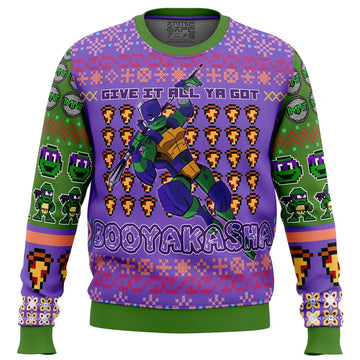 Give All Ya Got Booyakasha-Donatello Rise of the Teenage Mutant Ninja Turtles Ugly Christmas Sweater – Moonbestprint