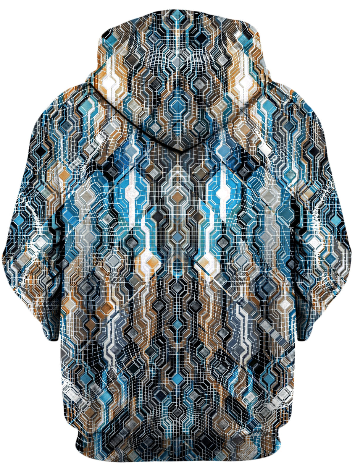 Fractional Data Unisex Zip-Up Hoodie -Moonbestprint