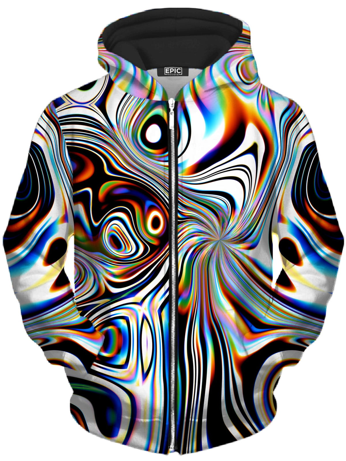 Oil Aura Unisex Zip-Up Hoodie -Moonbestprint