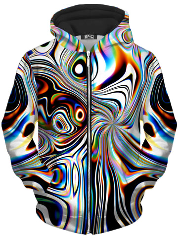 Oil Aura Unisex Zip-Up Hoodie -Moonbestprint