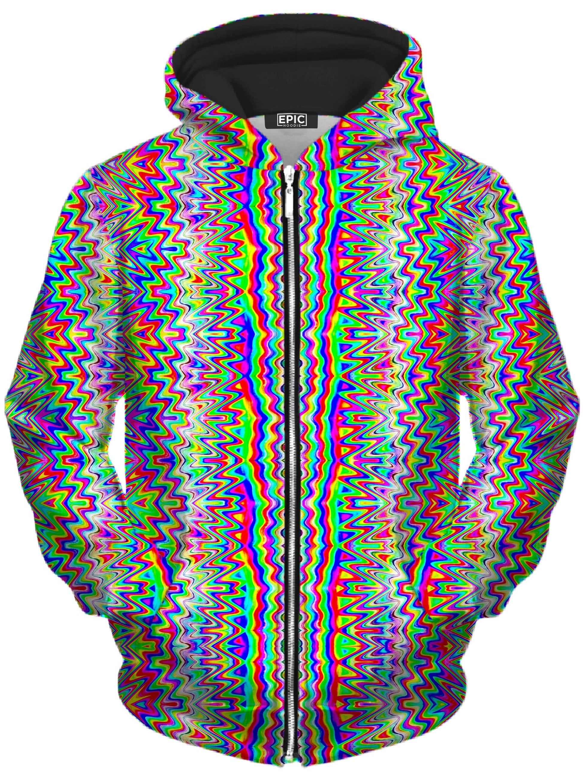 Psy Trip Unisex Zip-Up Hoodie -Moonbestprint