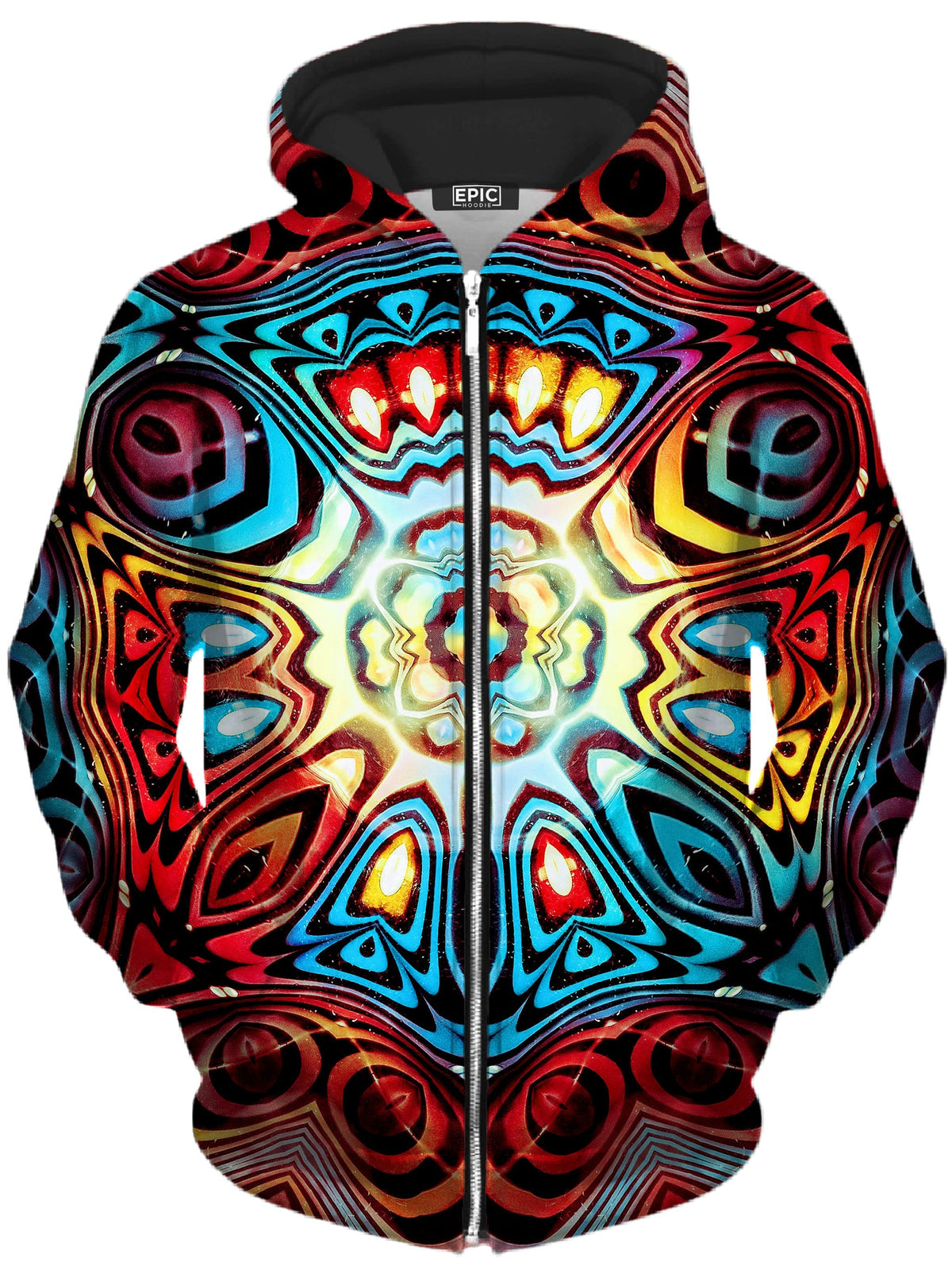 Synaptic Unisex Zip-Up Hoodie -Moonbestprint