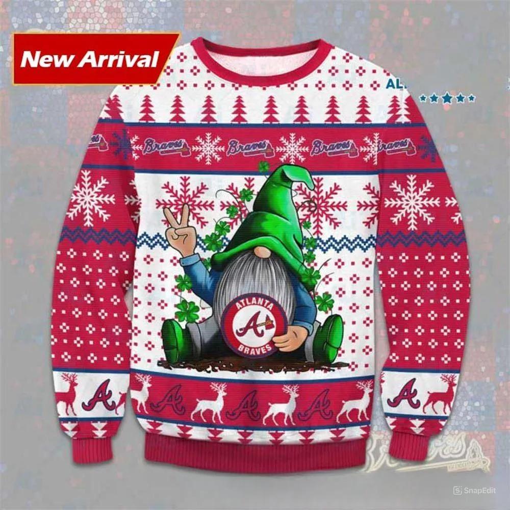 Gnome Atlanta Braves Ugly Christmas Sweater, MLB Christmas Sweater Moonbestprint
