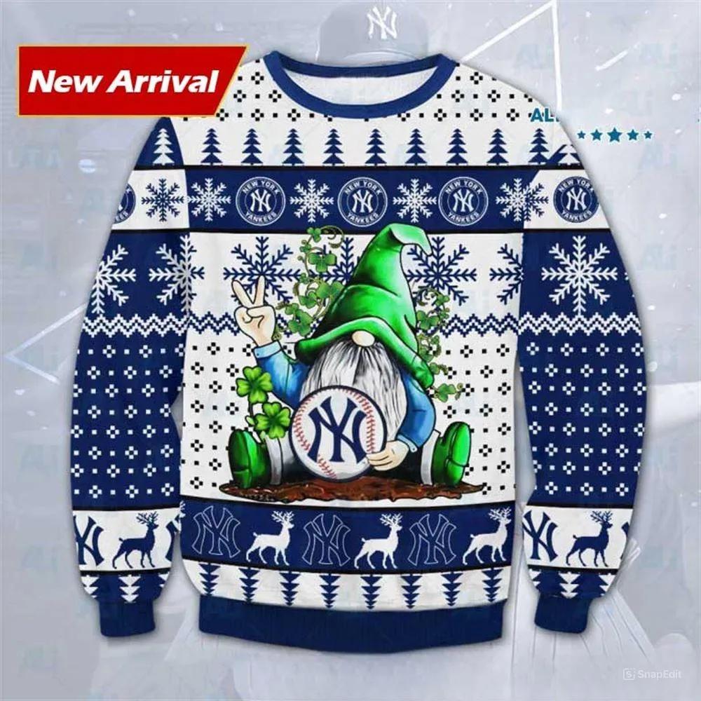 Gnome New York Yankees Ugly Christmas Sweater, MLB Christmas Sweater Moonbestprint