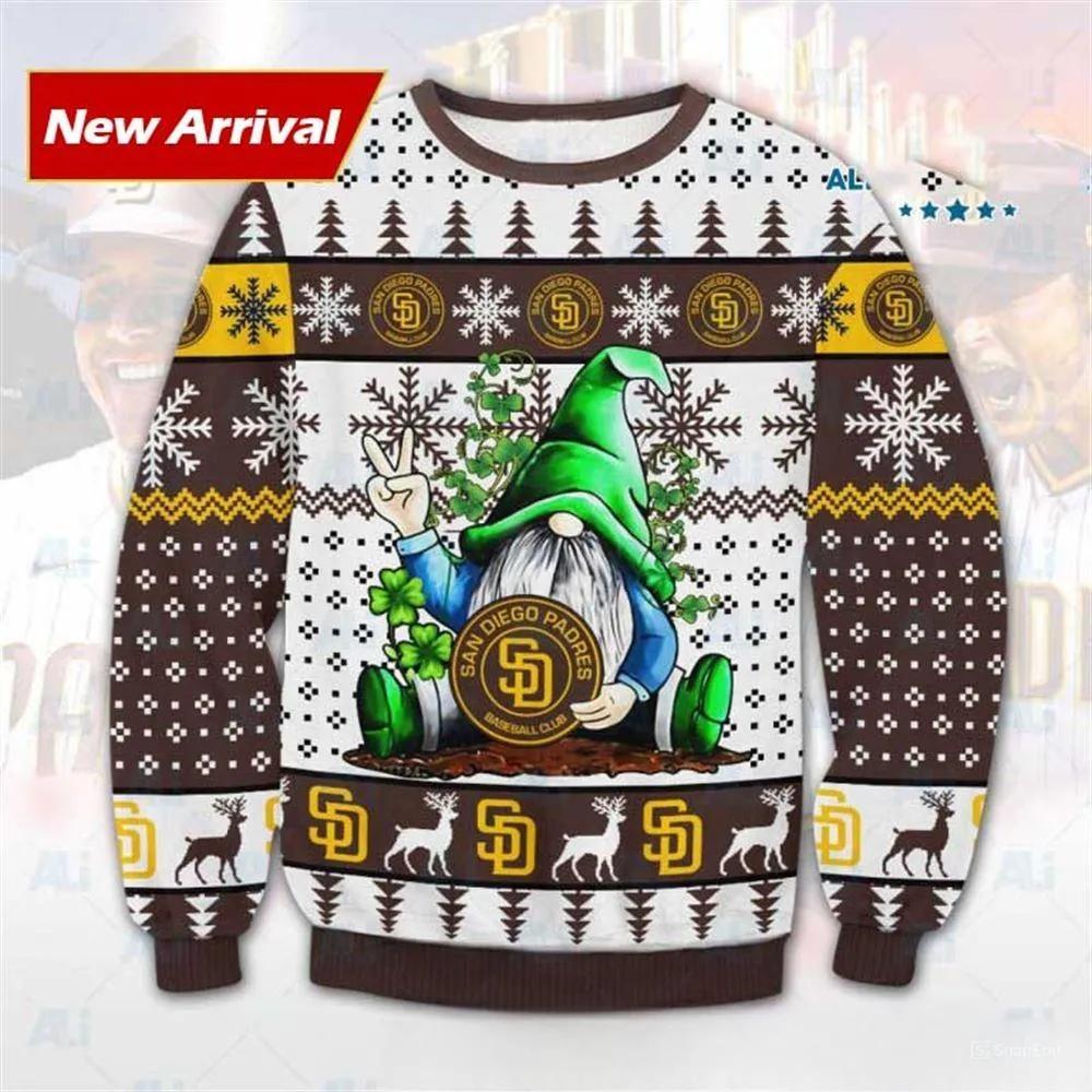 Gnome San Diego Padres Ugly Christmas Sweater, MLB Christmas Sweater Moonbestprint