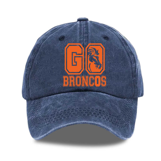 Go Broncos Football Print Hat -Moonbestprint