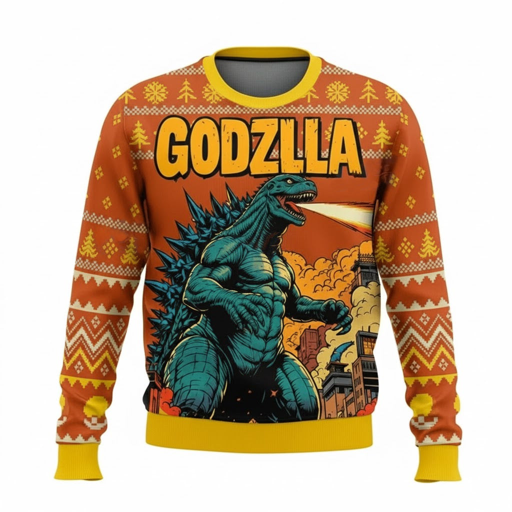 Godzilla Christmas Sweater 2025 – Moonbestprint