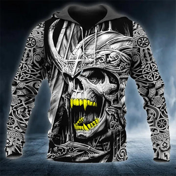Gold Teeths Viking 3D Hoodie Moonbestprint