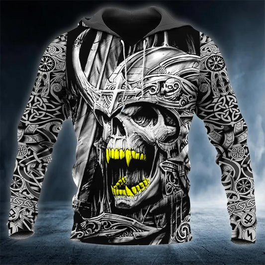 Gold Teeths Viking 3D Hoodie Moonbestprint