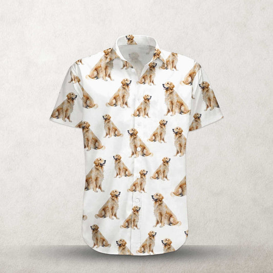 Golden Retriever Hawaiian Shirt- Moonbestprint
