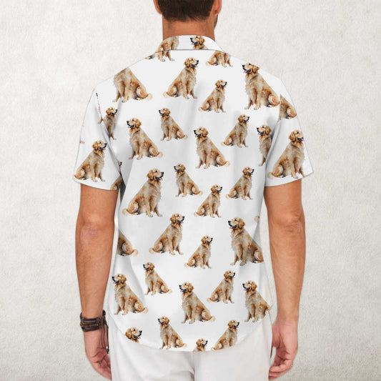 Golden Retriever Hawaiian Shirt- Moonbestprint