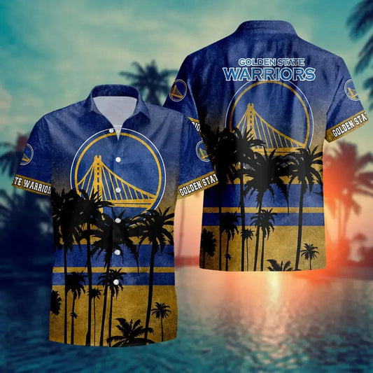 Golden State Warriors Aloha Hawaiian Shirt, NCAA Hawaiian Shirt Moonbestprint