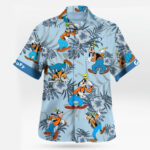 Goofy Tropical Floral Disney Hawaiian Shirt Blue – Moonbestprint