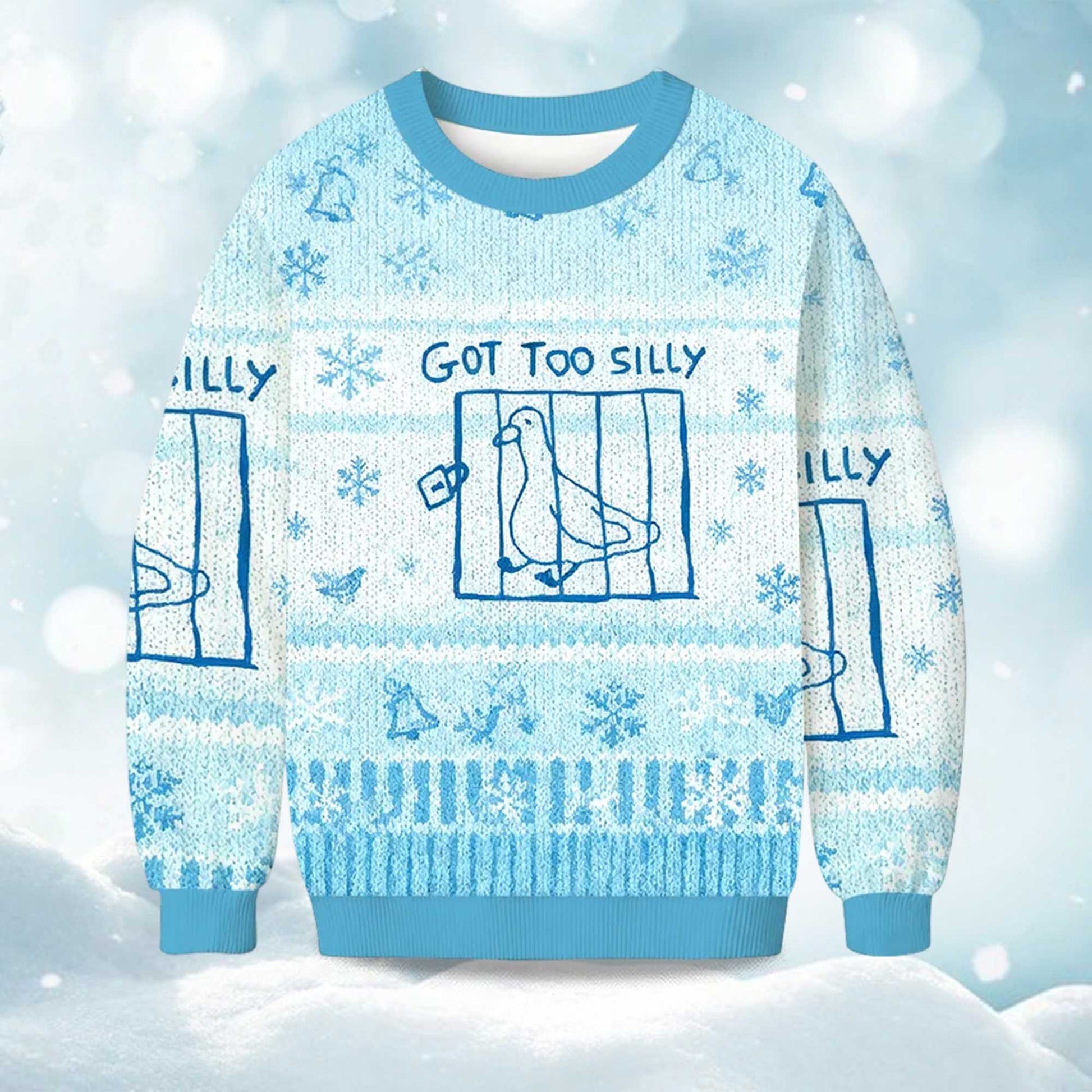 2026 Got Too Silly Meme Christmas Ugly Sweater Moonbestprint