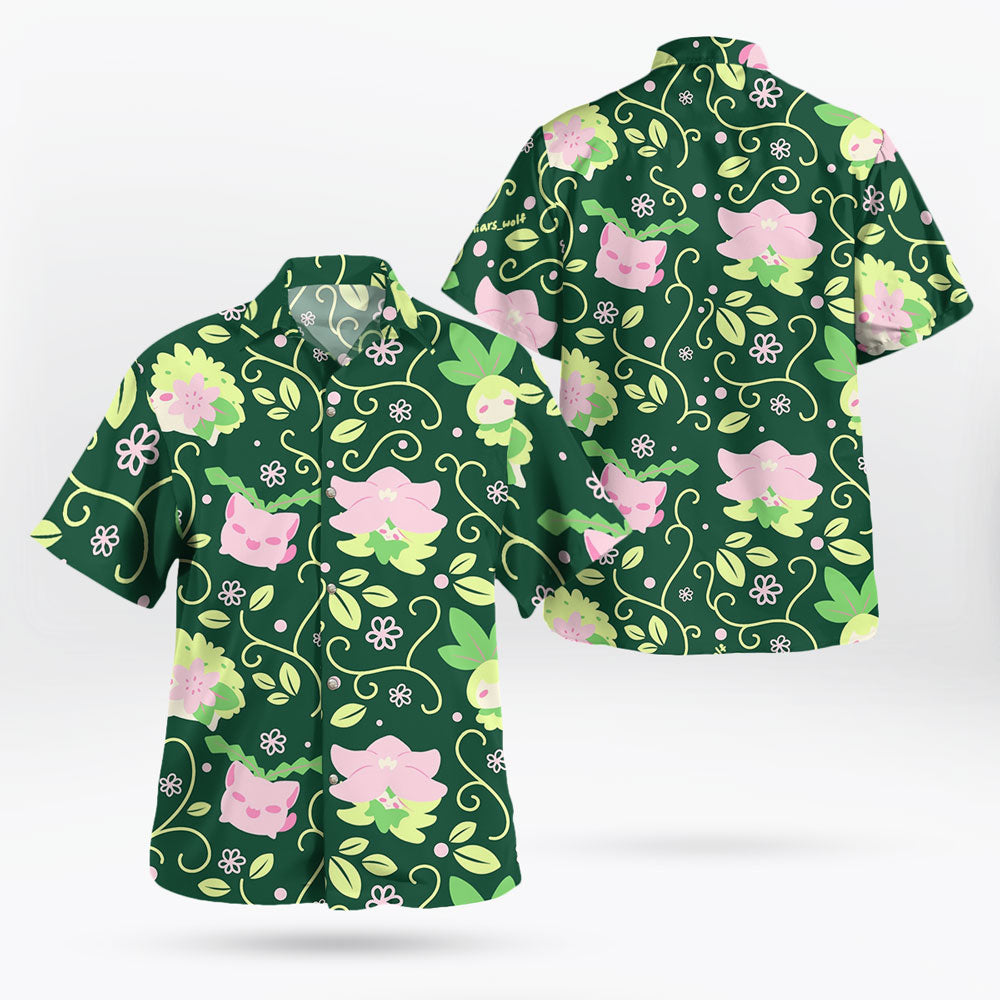 Grass type Pokemon Hawaiian Shirt – Moonbestprint