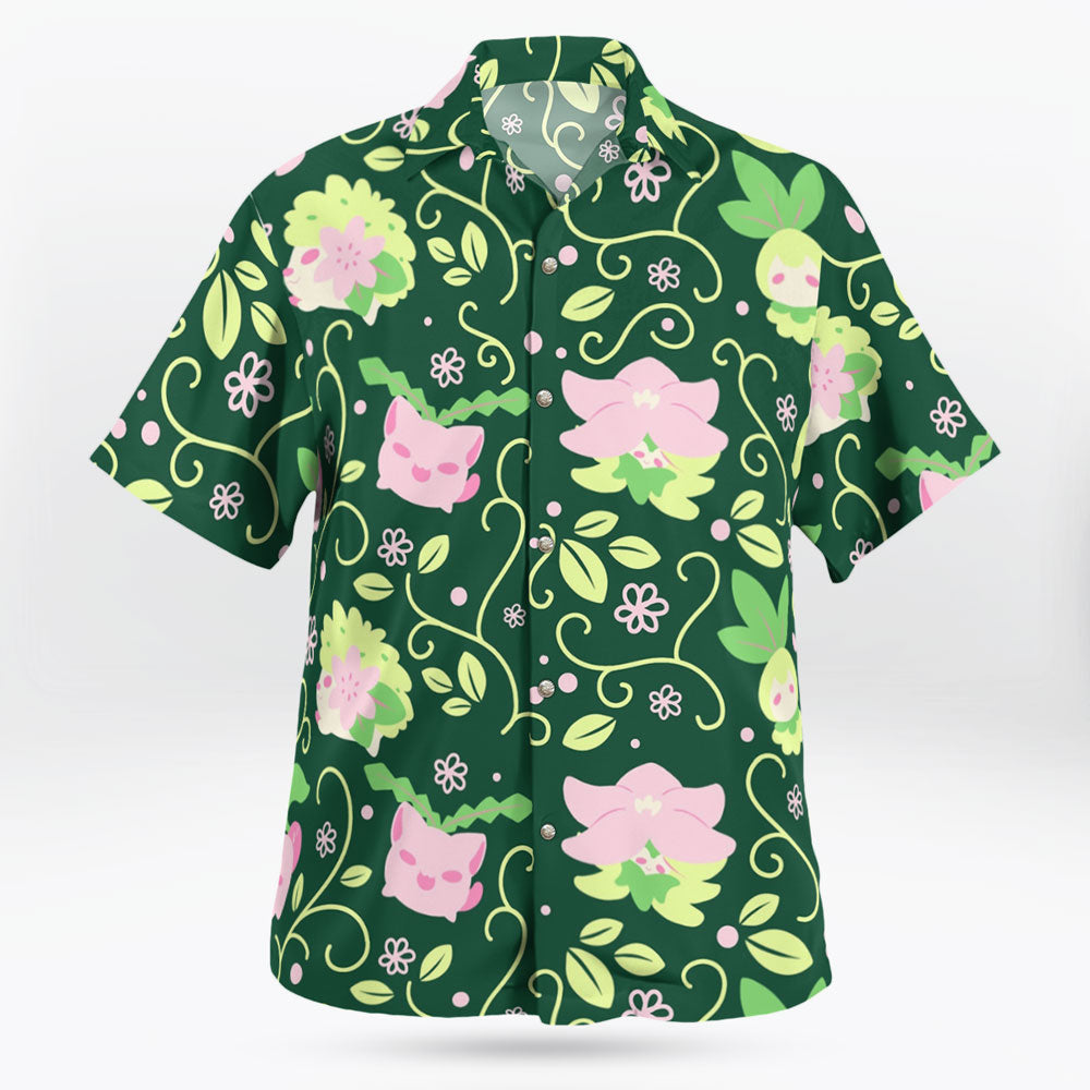 Grass type Pokemon Hawaiian Shirt – Moonbestprint