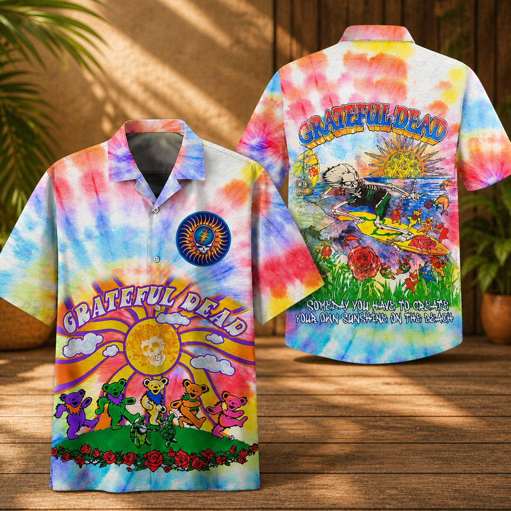 Grateful Dead 60th Anniversary Hawaiian Shirt – Moonbestprint