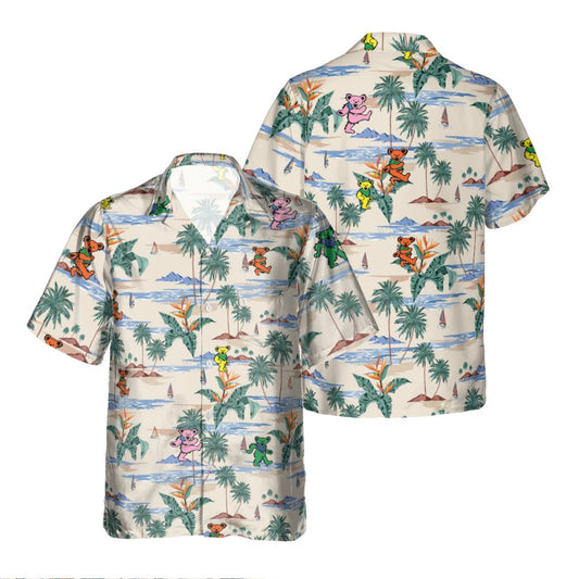 Grateful Dead Dancing Bears Colors 3D Summer Hawaiian Shirt – Moonbestprint