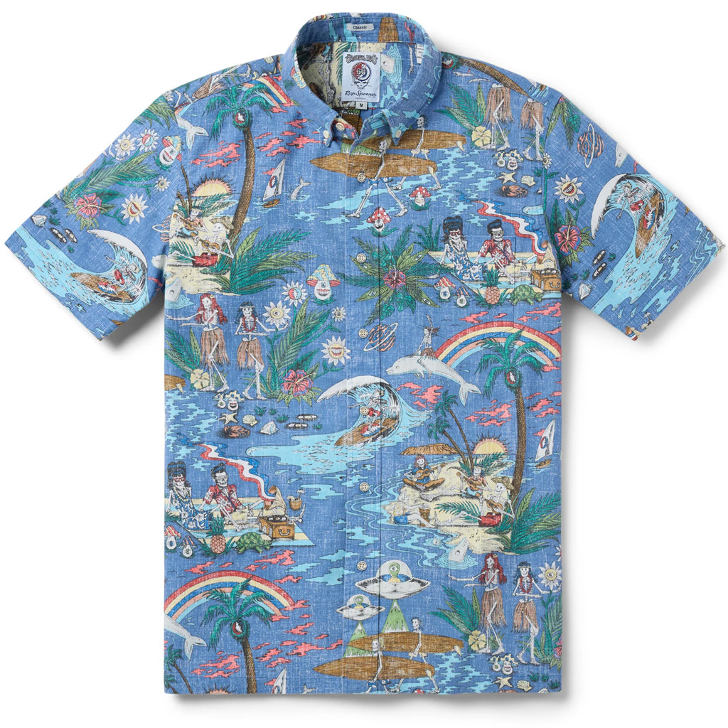 Grateful Dead Far Out Blue Horion Hawaiian Shirt – Moonbestprint